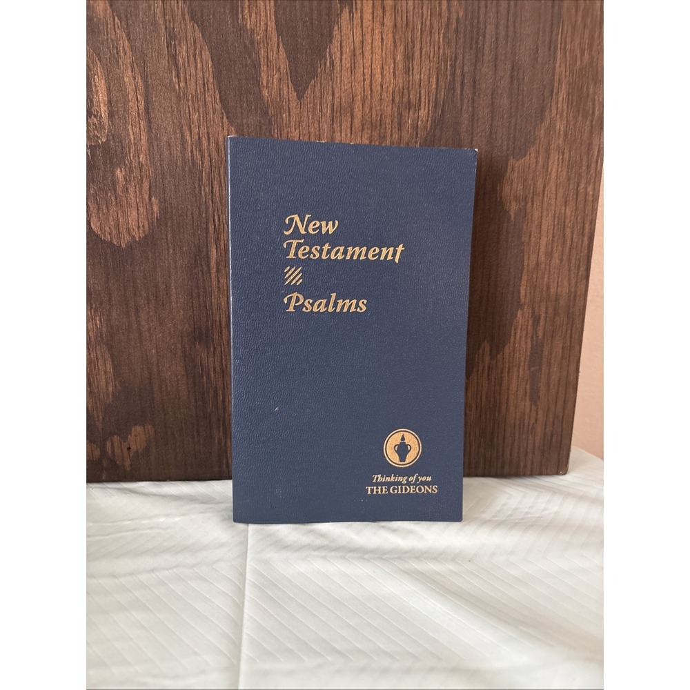 New Testament Psalms Thinking of You The Gideons Blue Softcover Gold Lettering